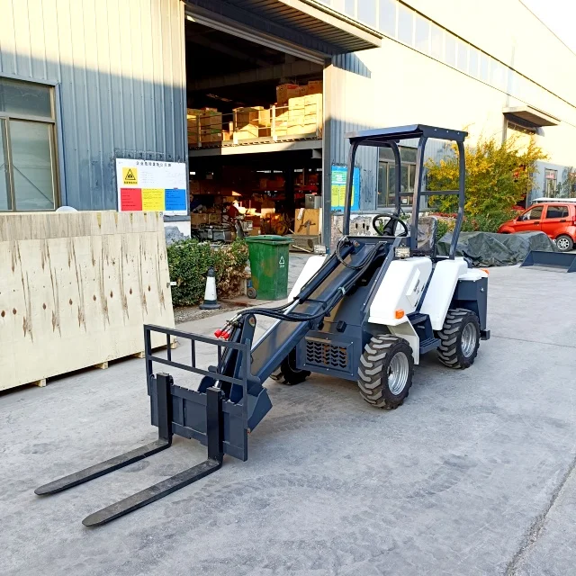 Kostenloser Versand Teleskoplader Multifunktionsaufsatz Kompakter Mini-Kompaktlader mit Motor