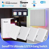 SONOFF T5 TX Ultimate Smart WiFi Touch Wall Switch 86/120 Type Two-way Control eWelink-Remote work with Alexa Google Siri Alice