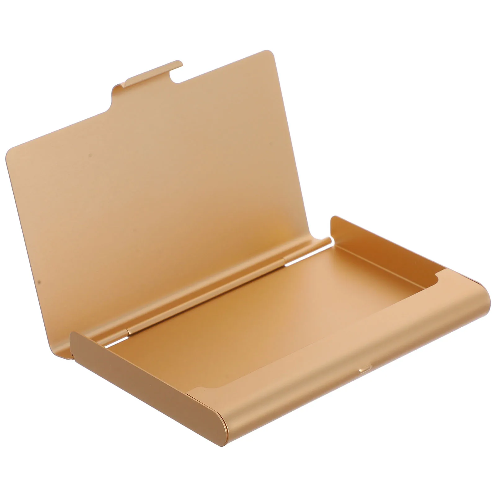 Aluminum Alloy Business Box Metal Holder Protector Case Compact Portable Storage Office Use Large Capacity Card Storage Box