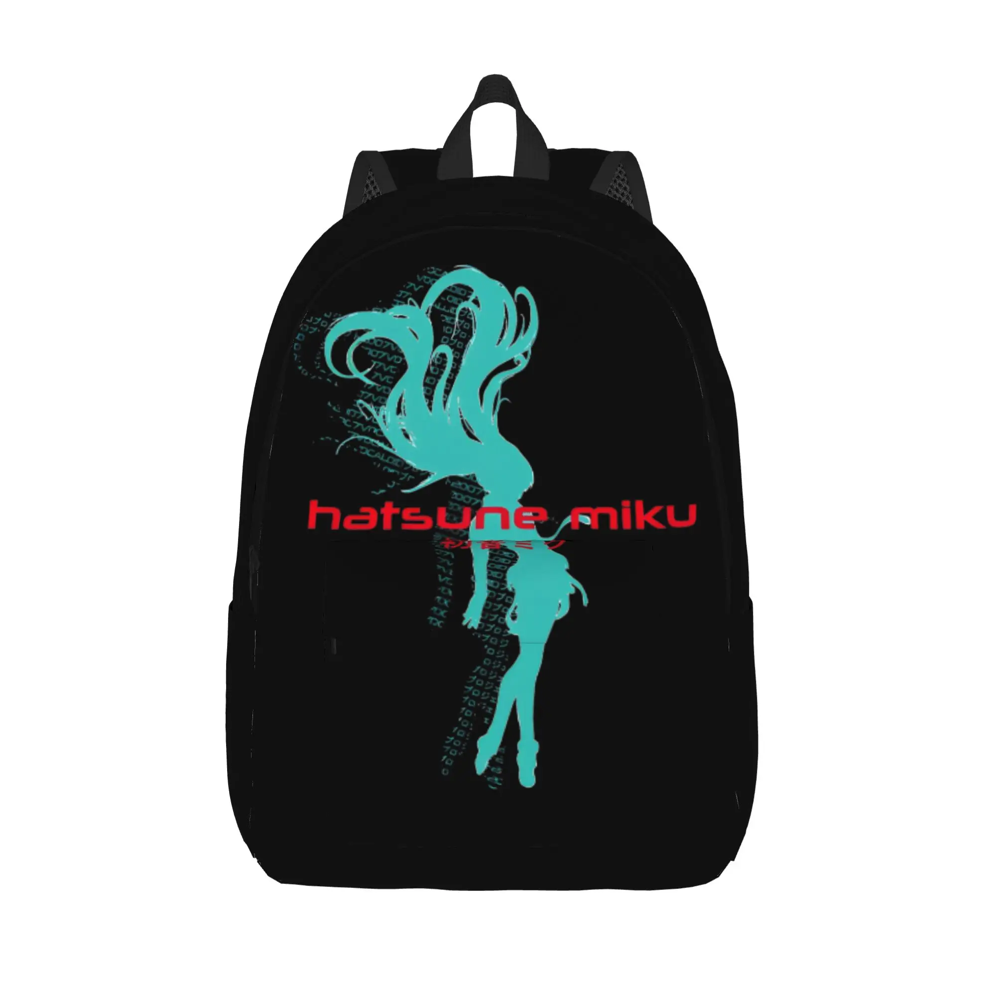 Hatsune Miku Silhouette  Backpack for Men Women Casual Student Work Daypack  Laptop Computer Shoulder Bag Gift