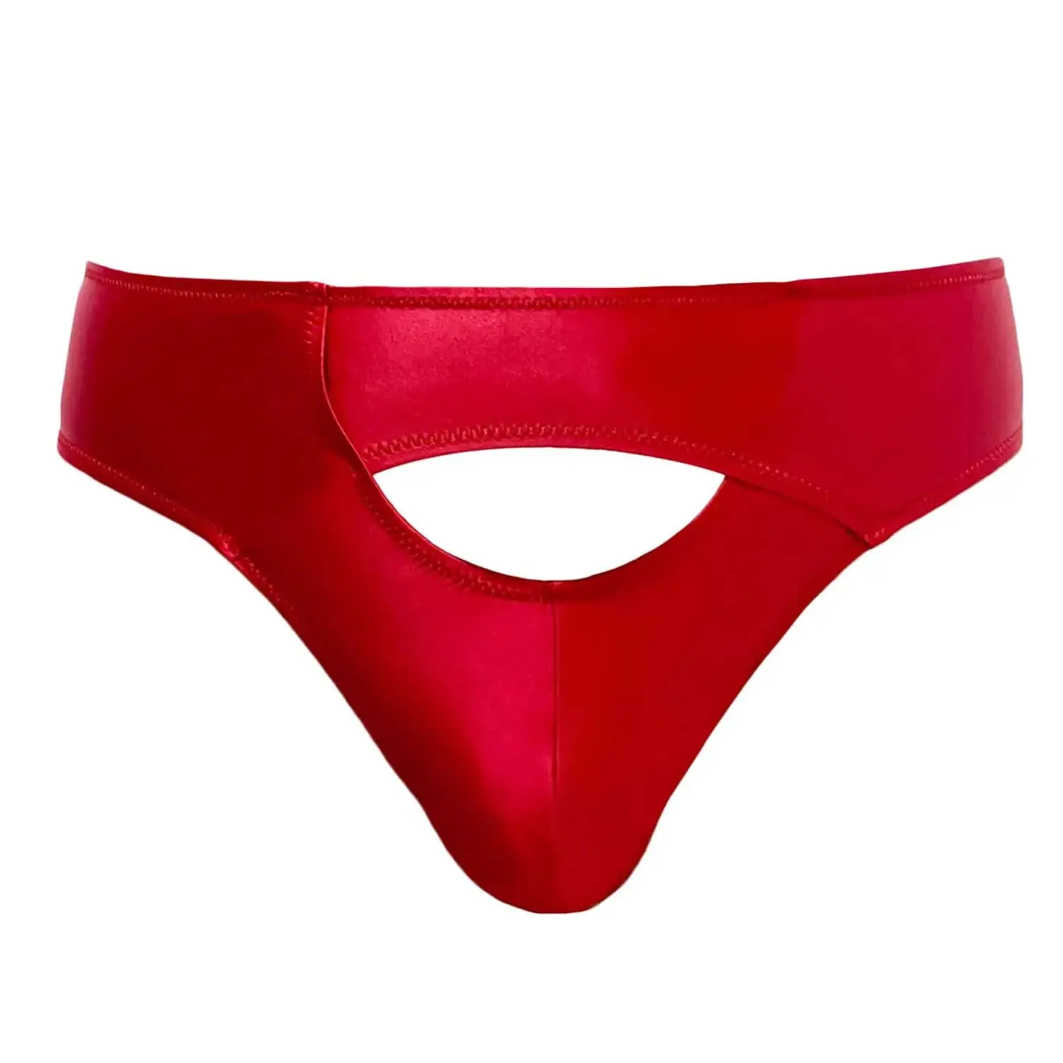 XClocKNYoung satin glossy men thong silky smooth thongs glossy pants bikini Open crotch sport swim pants bottoming underpants