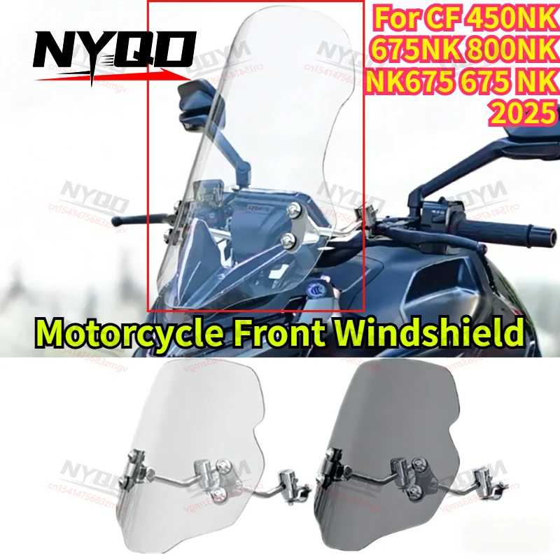 

Motorcycle Front Windshield Windscreen For CF 450NK 675NK 800NK NK675 675 NK 2025 Wind Deflector Accessories