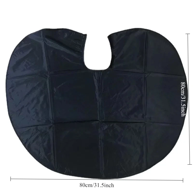 أدوات صبغ الشعر قصيرة مربعة سوداء مقاومة للماء لتصفيف الشعر في صالونات الحلاقة وقص الشعر من القماش لف تصفيف الشعر كيب الحلاق