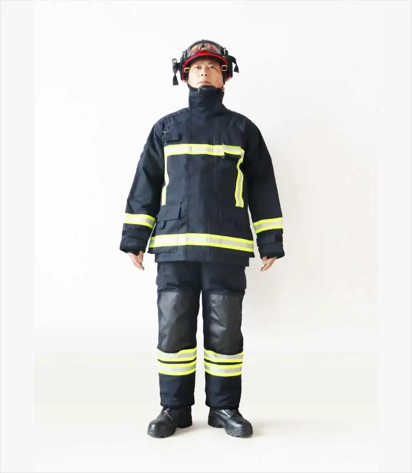 New Style 4 Layers Safety Rescue Fire Uniform Firefighting Suit Fire Resistant Nomex for Sale