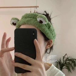 Funny Frog Big Eye Makeup Headband Wide-brimmed Elastic Hairbands Cute Girls Hair Bands Women Hair Accessories Girls Hairband