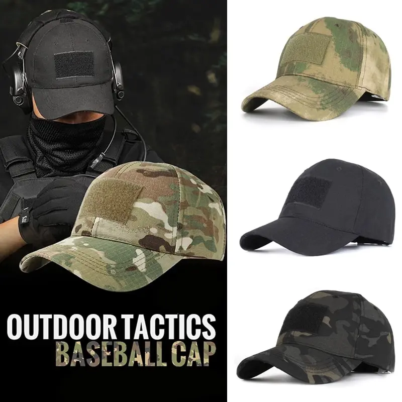 Camo Mens Baseball Cap Camouflage Sports Cap Adjustable Hats for Fishing Outdoor Cool  Sports Cap