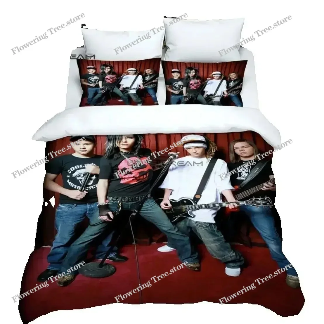 

Rock band Duvet Cover Set HD Comforter Cover Tokio Hotel band printed Bedding Set for Adult Kids Single Twin Full Queen King
