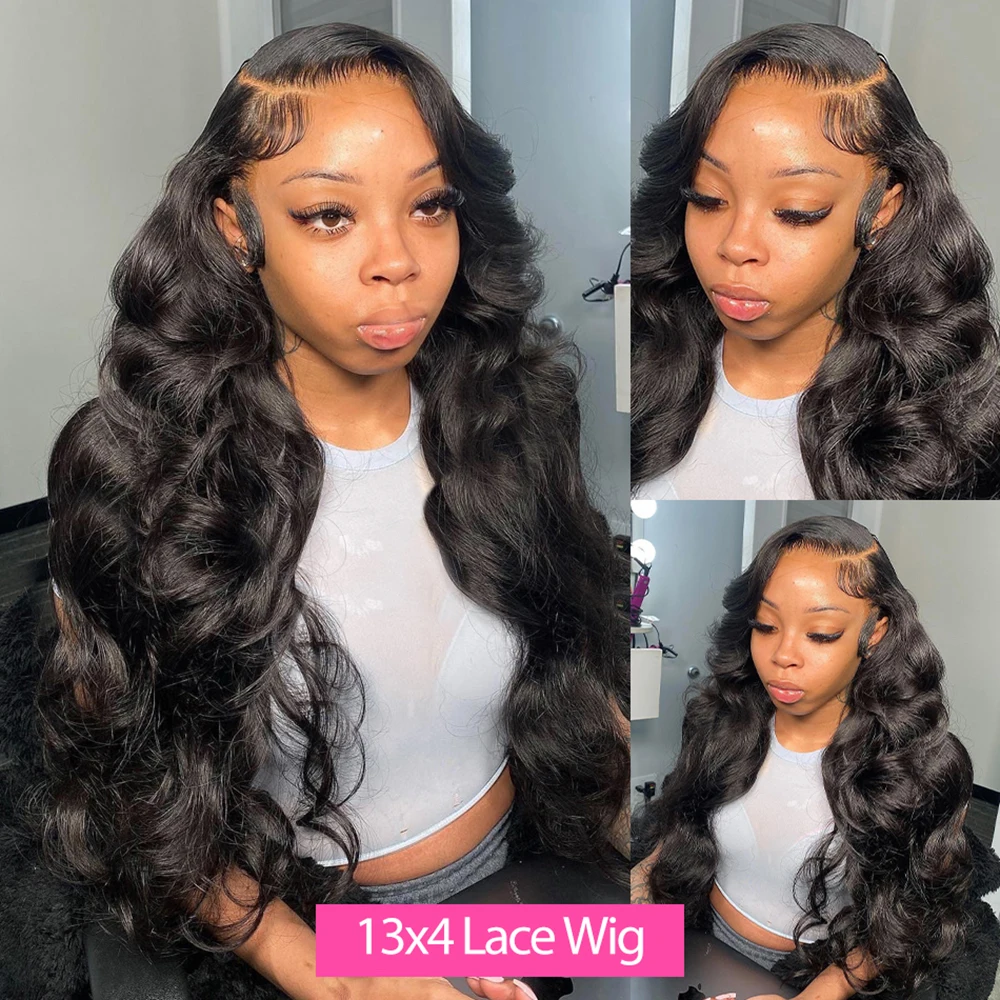 HD Transparent 13x4 13x6 Body Wave Lace Front Wig Pre Plucked 360 Lace Frontal Wig Human Hair Wigs For Women 4x4 5X5 Closure Wig