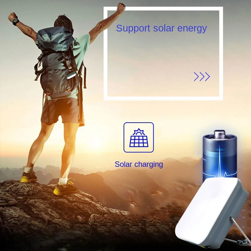 뜨거운 LED 캠핑 조명, USB 충전 휴대용 텐트 랜턴, 비상 손전등, 야간 기어 디밍, 야외 하이킹