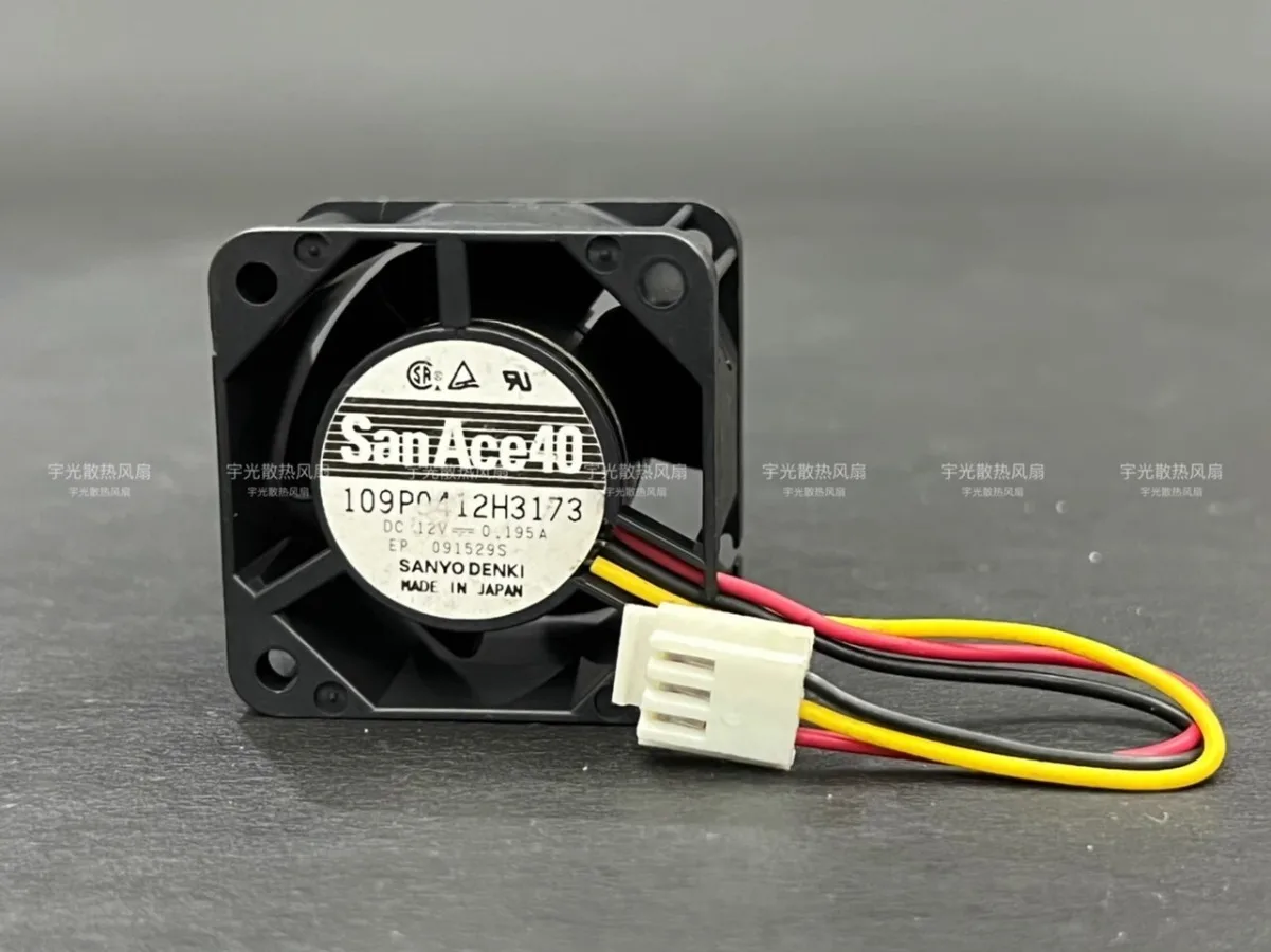 For  Sanyo 109P0412H3173 4028 DC12V 0.195A 4CM 3-Pin Violent Cooling Fan