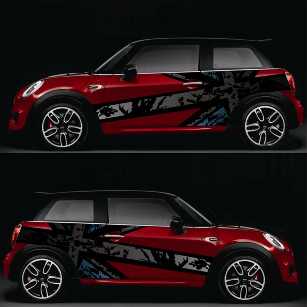 Car Body Side Union Jack Sticker Decor Decals Decoration Accessories For MINI Cooper F54 F55 F56 F60 R55 R56 R60 Countryman view 5