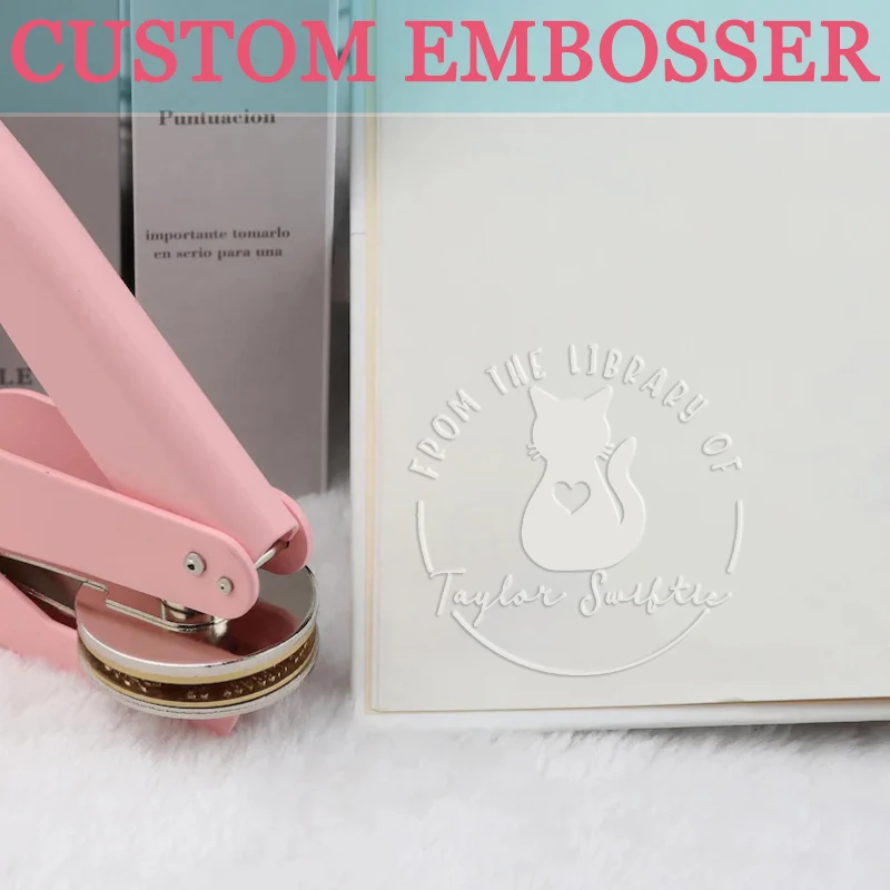 

Book Embosser Personalized /Custom Book Stamp/Library Embosser Stamp /Ex Libris /From The Library Of /Christmas Gift For Book