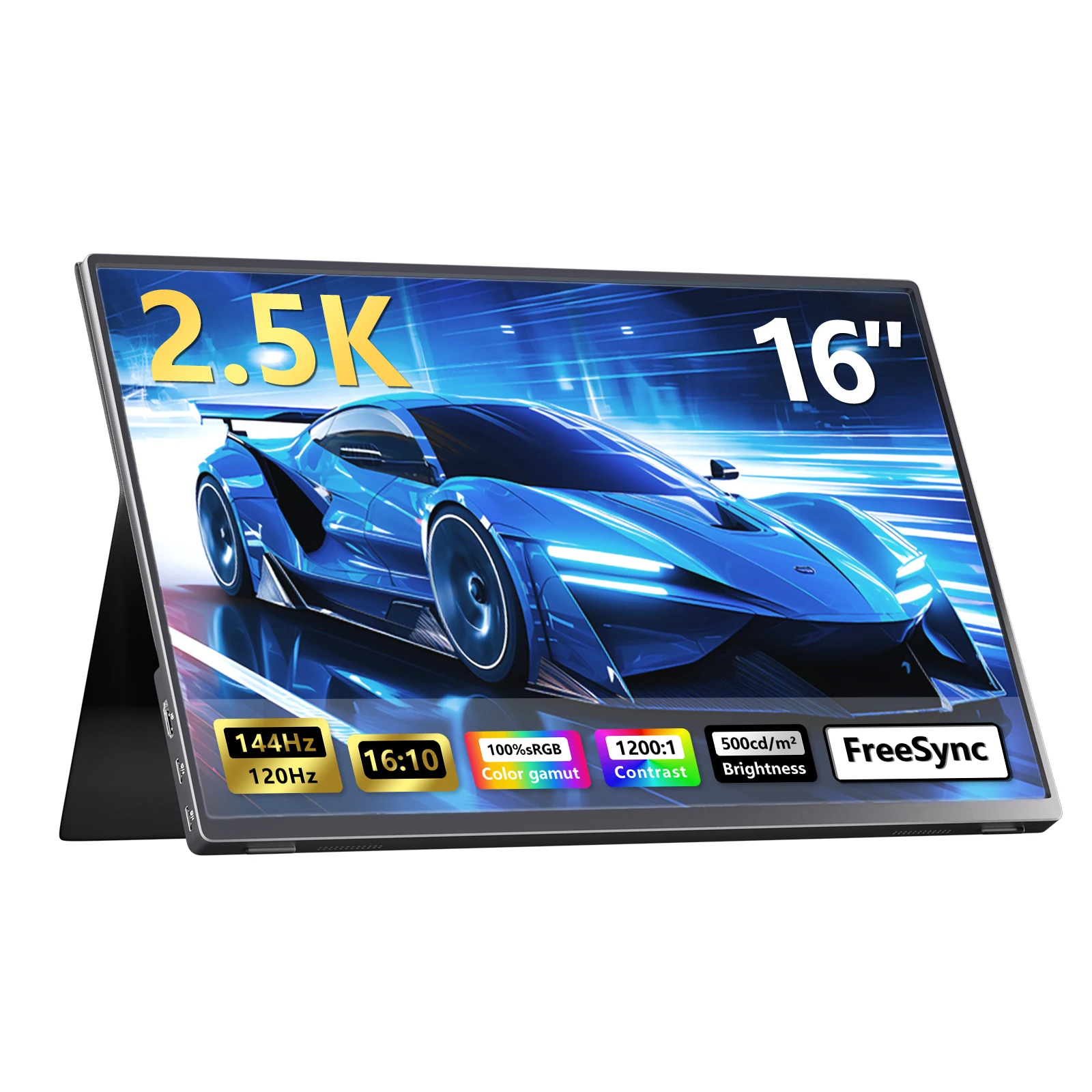 モバイルゲーミングモニター 16インチ 2K 144Hz 16インチ 2.5K 165hz 144hz ポータブルモニター 1920*1200 16:10 100