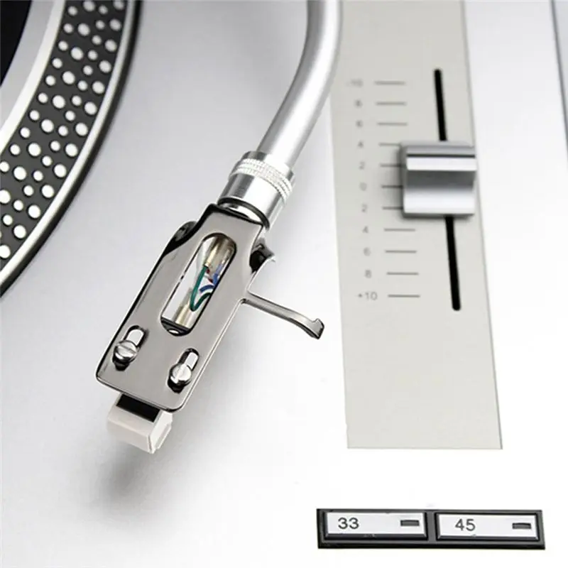 ABMF Turntable Headshell Phono Stand Vinyl Record Player Stylus Needle Phonograph Cartridge Rack Replacement Black Aluminum