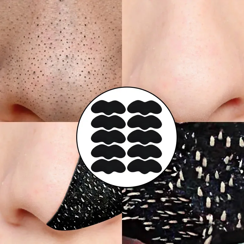 10-100pcs 유니섹스 블랙 헤드 제거 마스크 비강 스트립 수축 클렌징 모공 코 블랙 헤드 제거 스티커 스킨 케어 마스크 패치