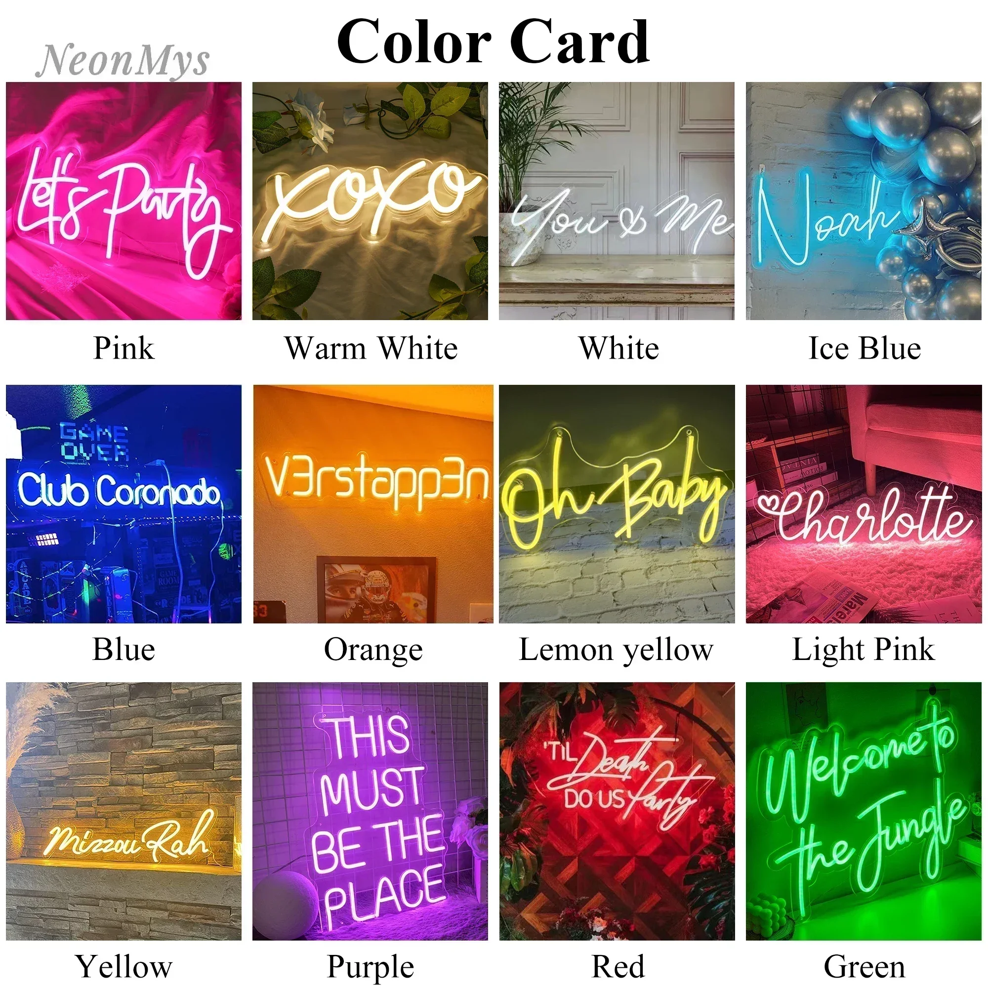 Imagem -06 - Custom Aesthetic Neon Signs Led Light Seu Texto Nome Nome Negócio Loja Logotipo Wall Decor Luzes Personalizadas Faça Você Mesmo Aniversário Casamento