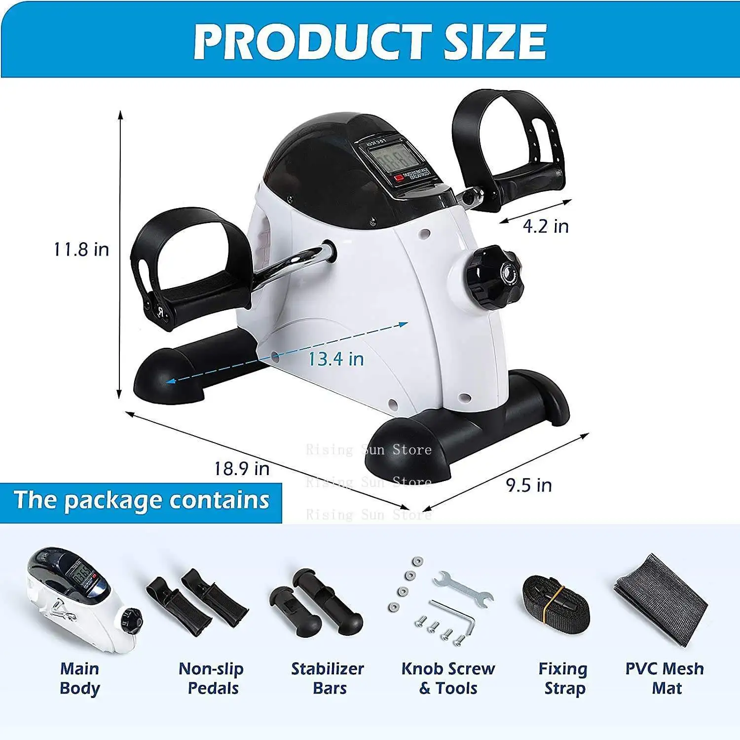 Portable Mini Exercise Bike with Adjustable Desktop Hand Pedals for Rehabilitation, Home Use, Handheld Exercise Equipment