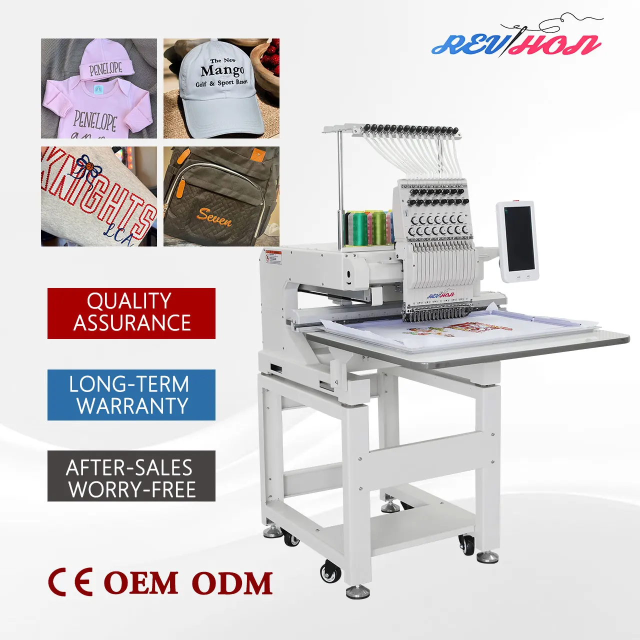Revhon Single Head Cheap Price Cap Embroidery Machine High Quality Monogramming Machine for Embroidery