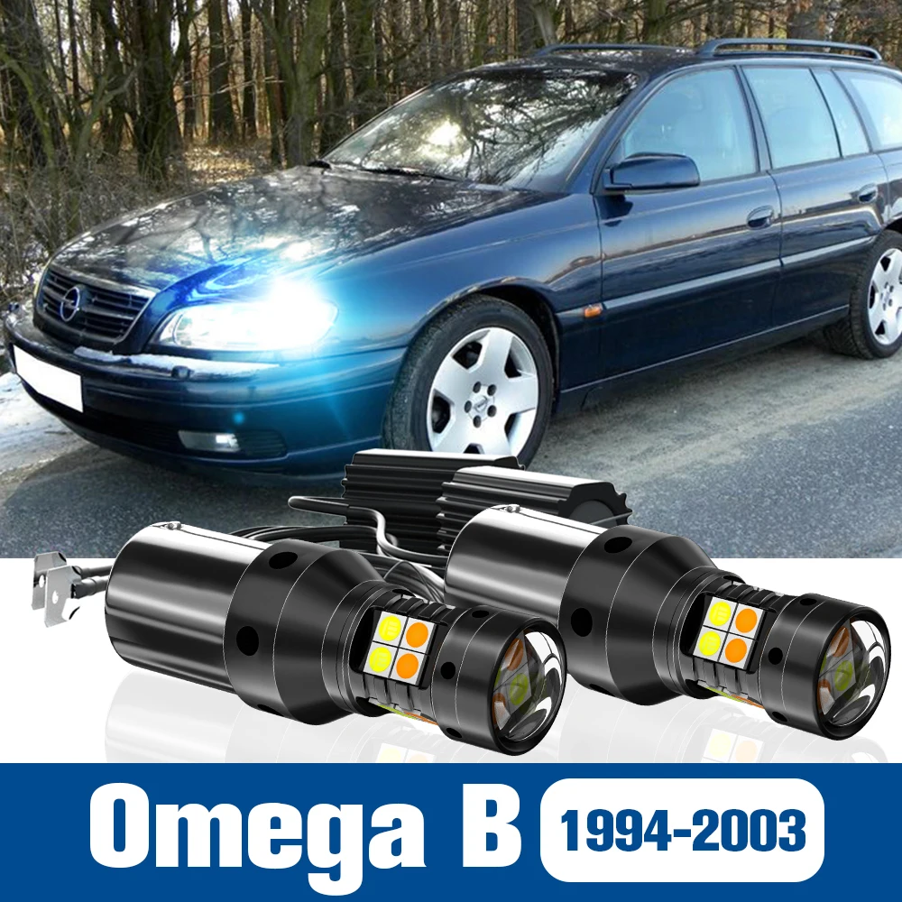 

2x LED Dual Mode Turn Signal+Daytime Running Light DRL Accessories Canbus For Opel Omega B 1994-2003 1998 1999 2000 2001 2002