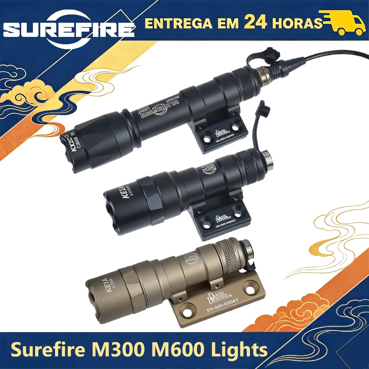 DANIEL DEFENSE MLoK DD CNC Keymod Flashlight Offset Side Mount Tactical SureFire M600C M300 M600 Light Base Mount High Quality