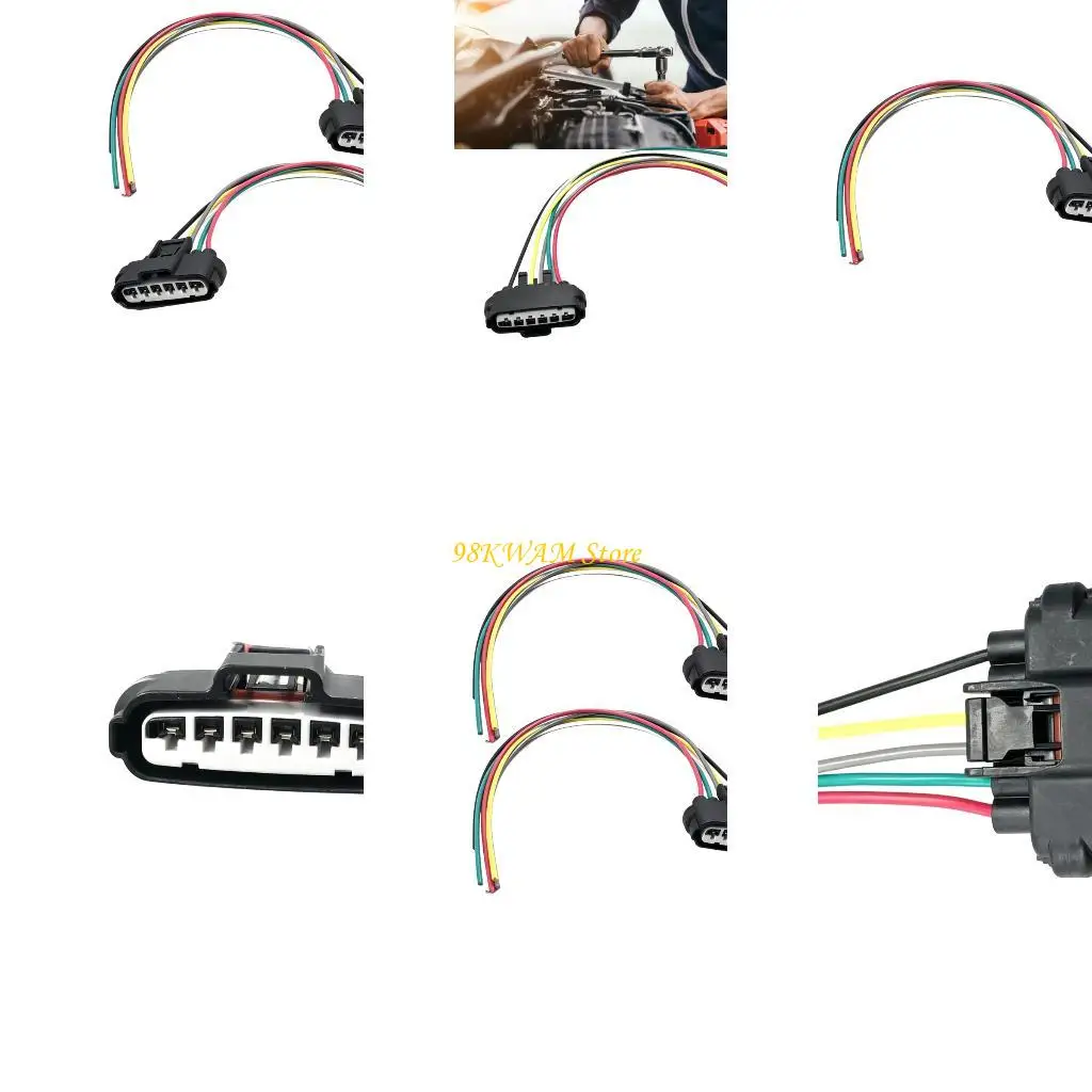Position Repair Pigtail 6 Pin with 30 Leads, Automotive Wiring Harness Set for Sensor Service Reference 68UF