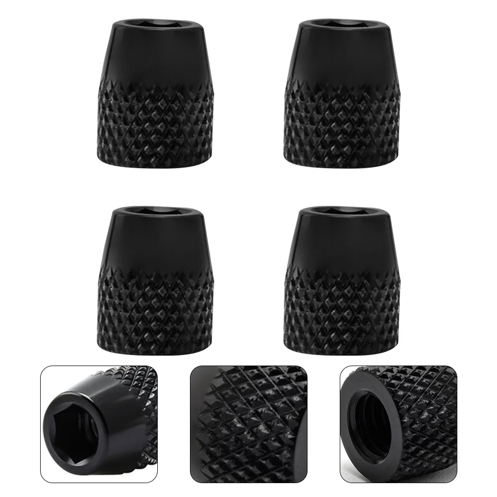 

4 Pcs Bike Accessories Brake Block Fixing Nut Cycling Bicycle Blocks Nuts Brakes Black for