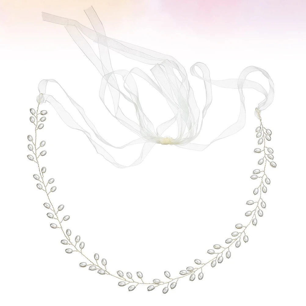 لؤلؤة العروس حزام الشريط فستان الزفاف حزام الزفاف حزام وشاح أنيق للعرائس وصيفات الشرف والمناسبات الرسمية الزفاف #1