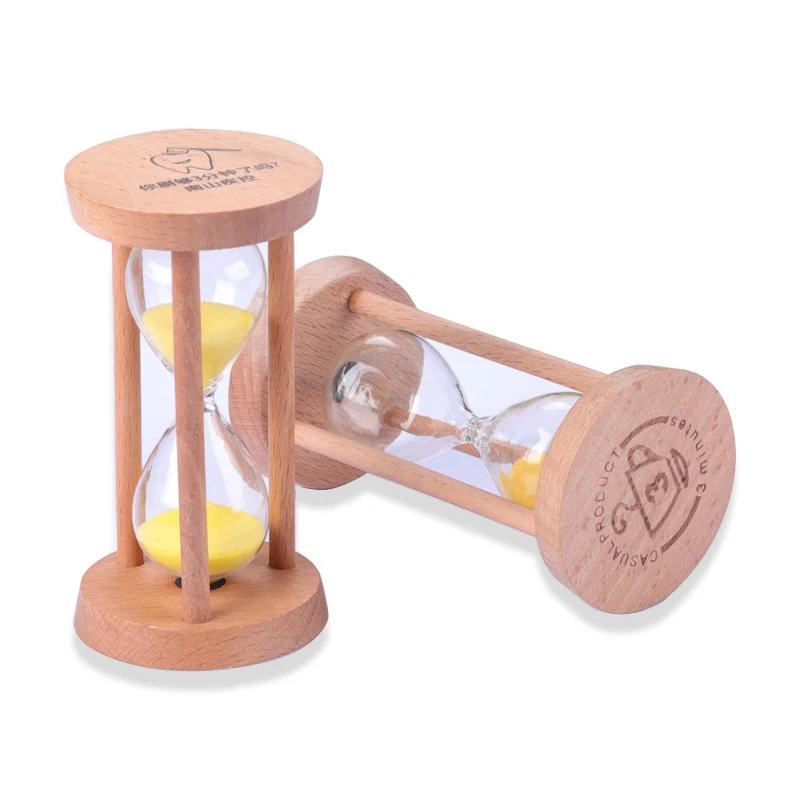 

1pcs Hourglass Sand Clock for Desktop Decoration Creative Timer Kids Game Gift Kitchen Sand Shower Timer Wooden Colorful