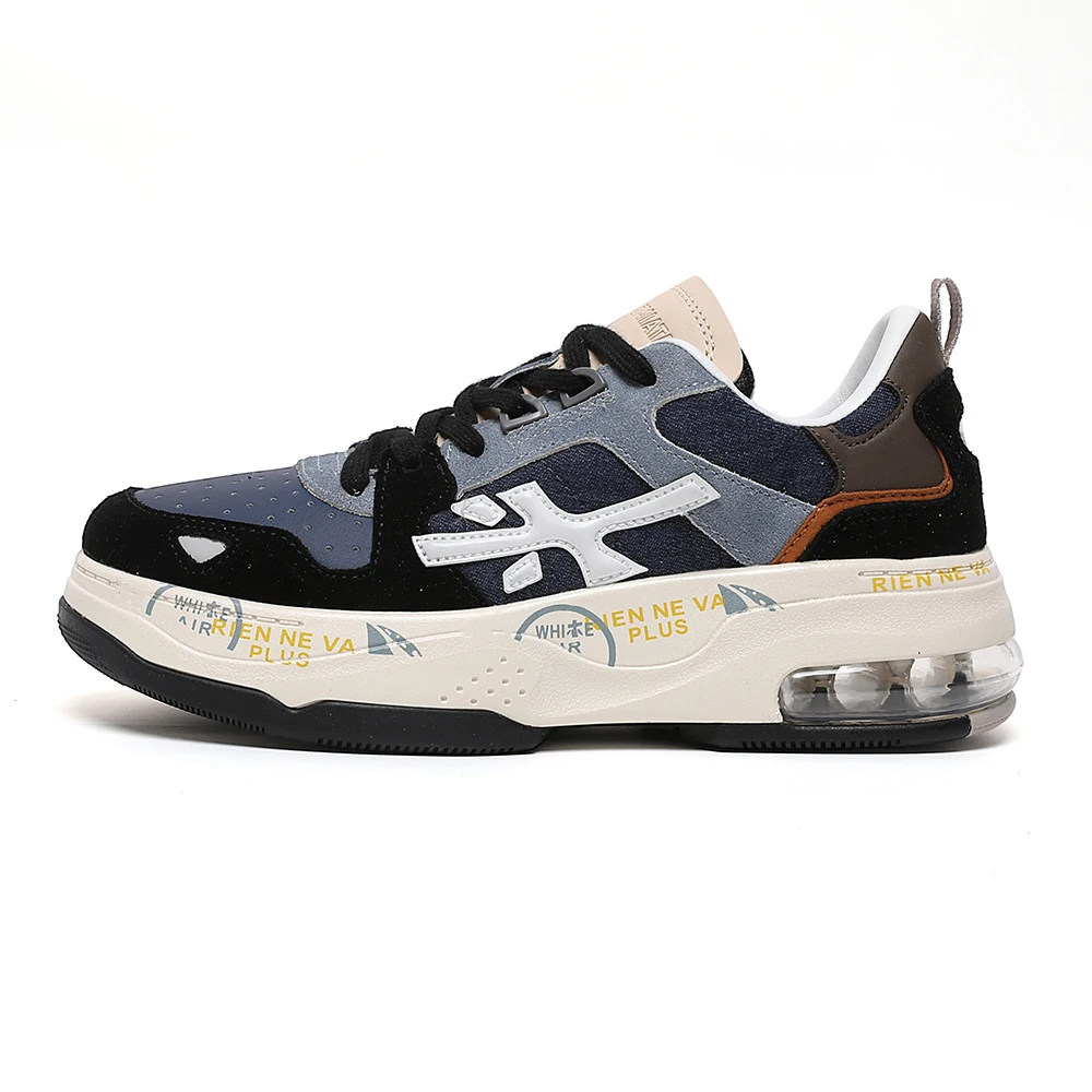 Zapatillas Retro Estilo 483 para Hombre, con Suela Gruesa, Amortiguación de Aire, Transpirables, Antideslizantes, Plataforma Deportiva