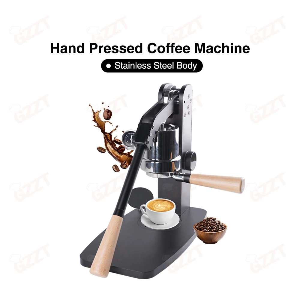 

GZZT CMFL002 58mm Manual Lever Espresso Machine PID35-95℃ Adjustable Planetary Reduction Gear Hand-pressed Coffee Machine Maker