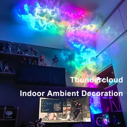 RGB Thunder Cloud Lamp Led , DIY Creative Cloud Lights Strip， Gaming Room Wall Light Bar Atmosphere Party Festival Decor Lights