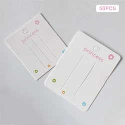 50PCS Fashion Hair Clip Holder Blank Hair Clip Paper Cards Hair Accessories Jewelry Display Card Headwear Packaging Card