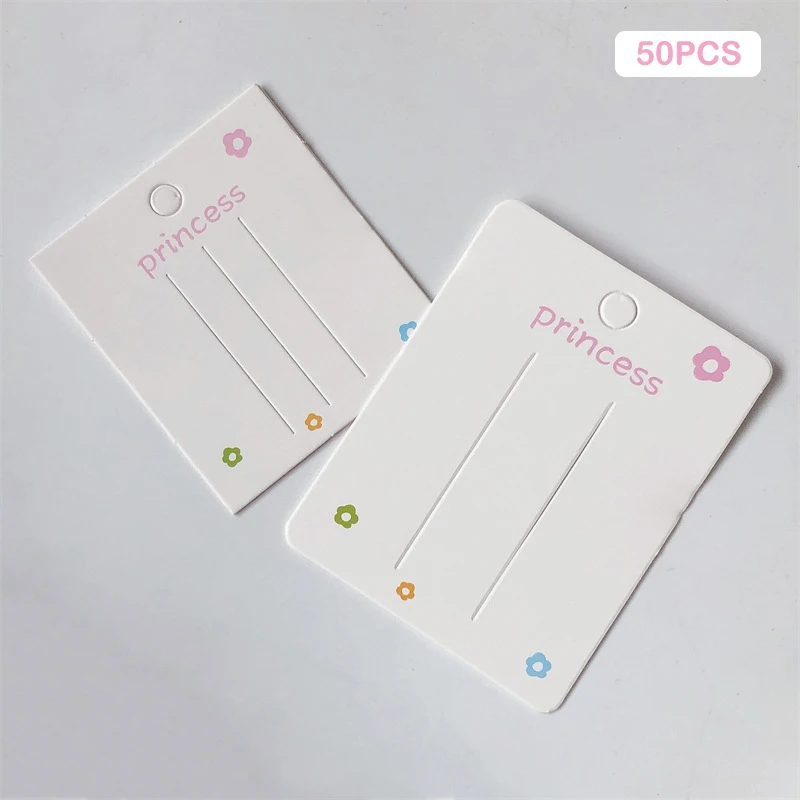 50PCS  Fashion Hair Clip Holder Blank Hair Clip Paper Cards Hair Accessories Jewelry Display Card Headwear Packaging Card