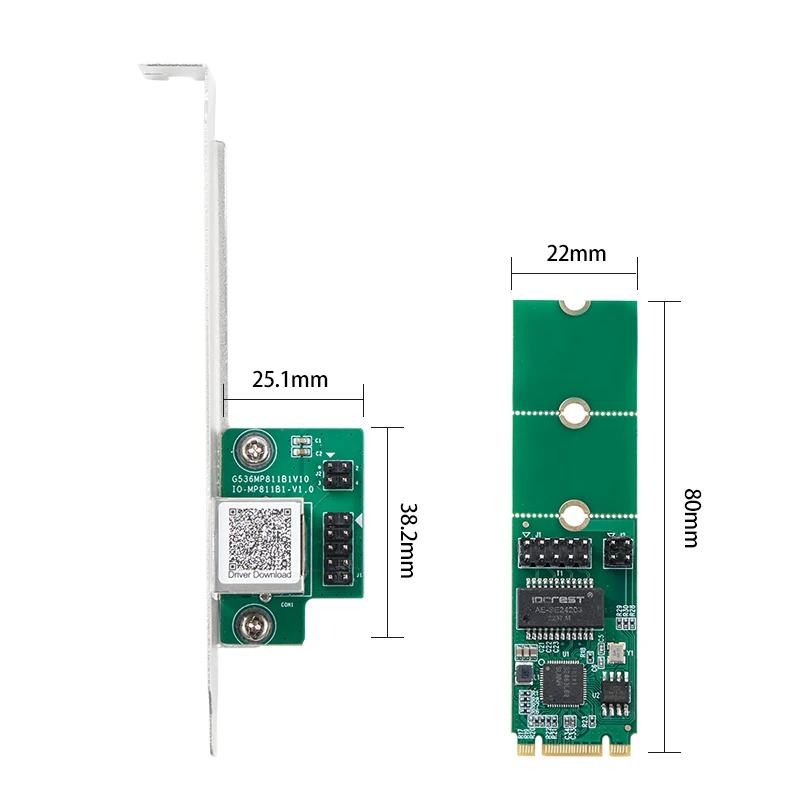 Intel I226 Chipse 2.5GBase-T 1 Port 2500Mbps M.2 b key M key to PCIe 2.5gb Ethernet Card RJ45 Lan Controller Card