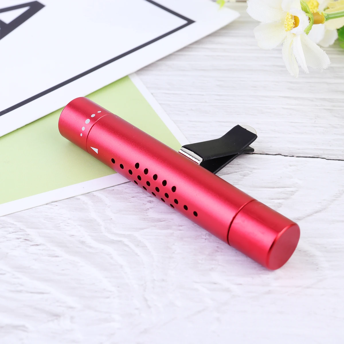 

1pc Car Vent Car Perfume Clip Automobile Inner Decoration Aromatherapy Metal Air Freshener Rose Shape Mini Purifier