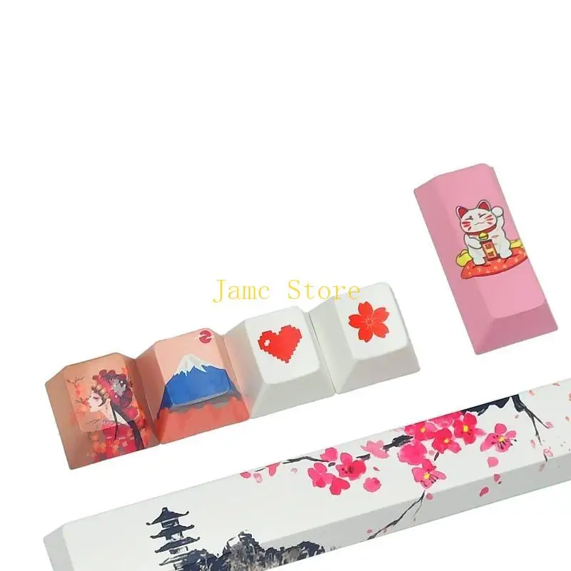 

LX0B 6 шт. Cherry Profile PBT 6,25U Пробел Enter ESC Колпачки для клавиш с красителем для Cherry MX Механическая клавиатура для