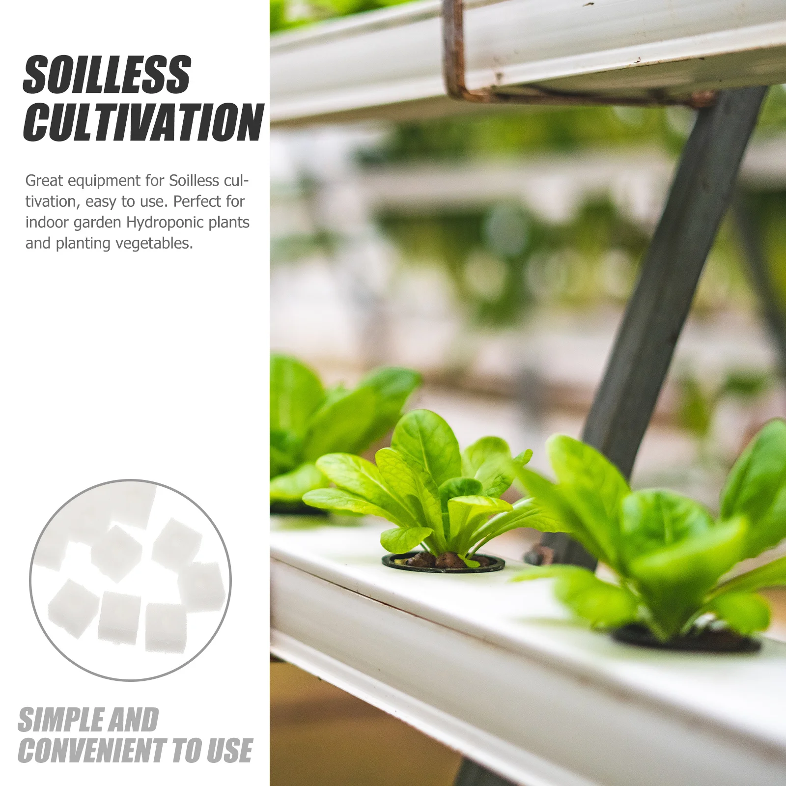 

3 Sheets Hydroponic Sponge Block Durable Planting Sponge for Indoor Hydroponic Vegetable Cultivation Soilless Gardening