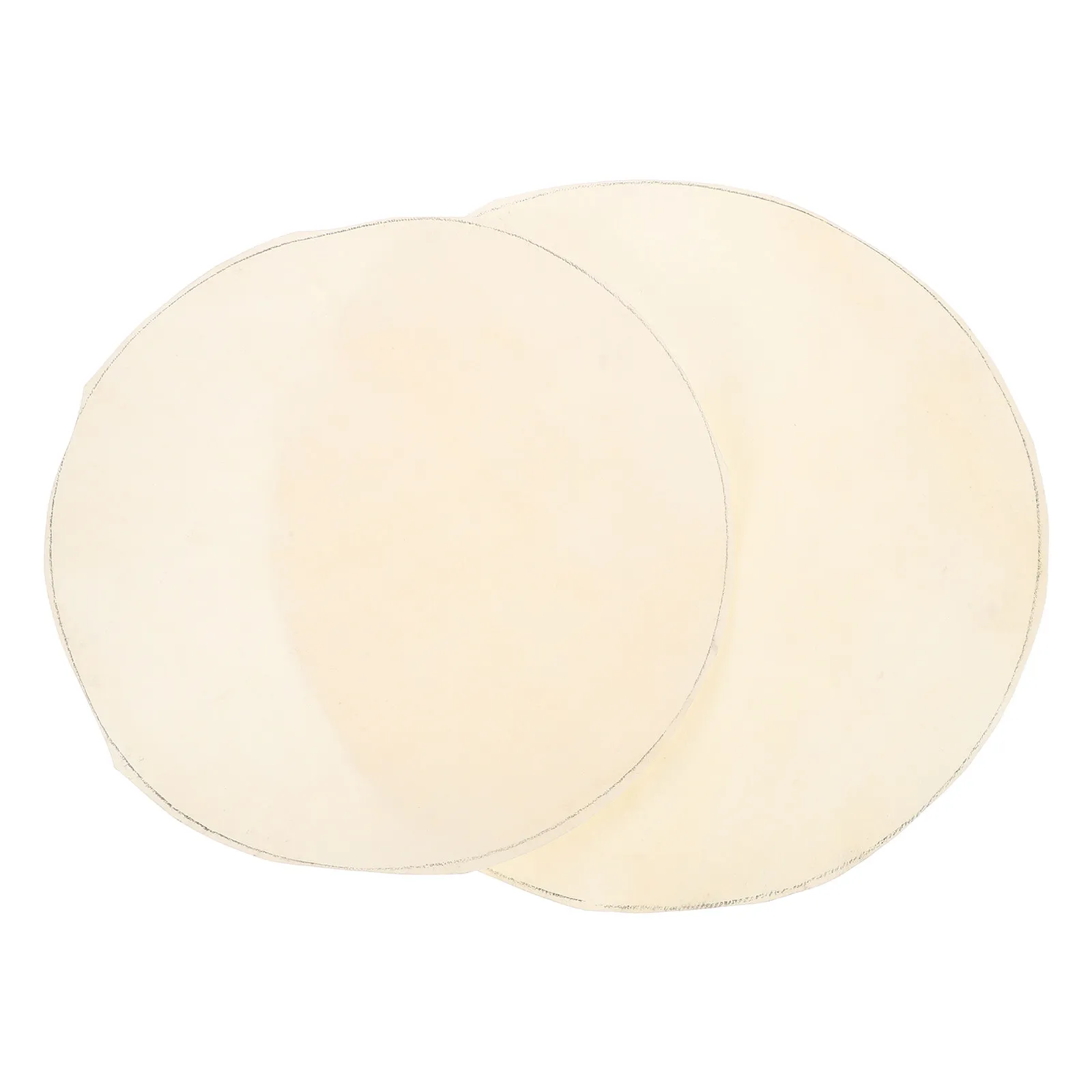 2 Peças de Pele Natural de Cabra para Tambores Africanos Djembe Conga Instrumentos de Percussão Pele de Tambor de Substituição Fácil de Encaixar Autêntica