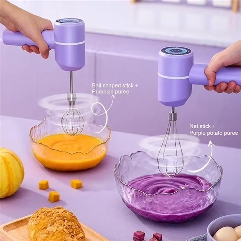 M11K-Drop-Proof Kitchen Mixer Rechargeable Handheld Stainless Steel Cream Whisk Rust-Resistant Drop-Proof Milk Frother A
