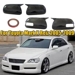 Pair Rearview Mirror Cover Side Reversing Mirror Caps For Toyota Mark X / Reiz 2005-2009 Rear View Mirror Trim Car Accessories