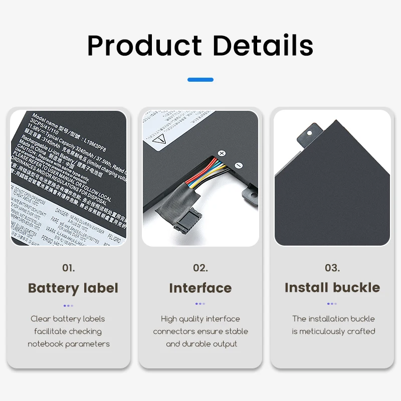 Laptop Battery L19M3PF8 L19C3PF8 SB10X02592 For Lenovo Flex 3-11IGL05 Series Notebook