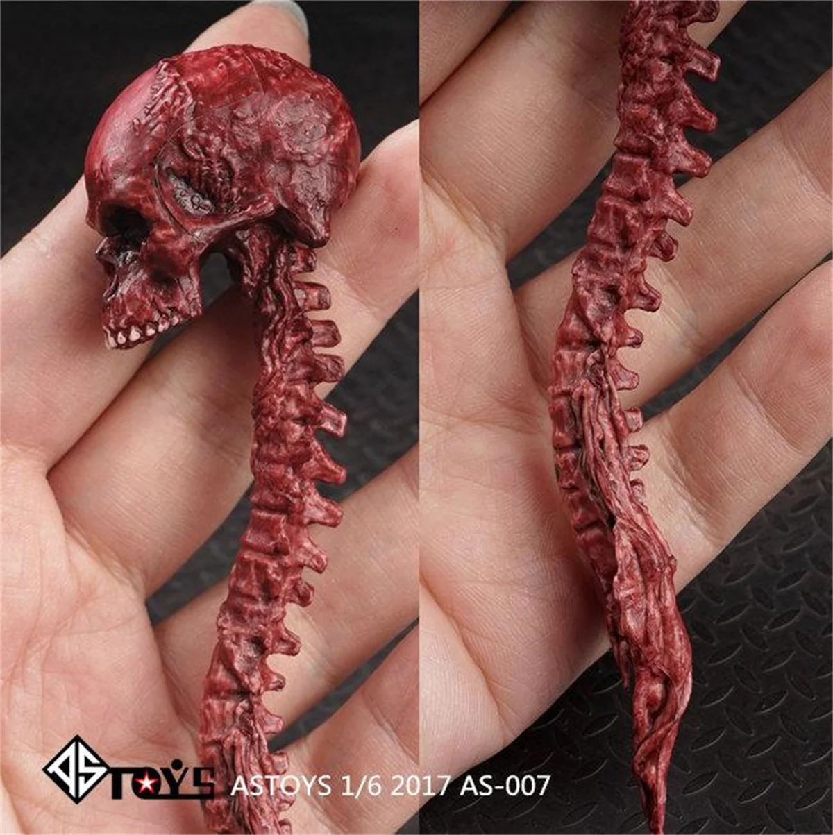 ASTOYS AS007 1/6 Scale Red/Mud Skull Head Carving Model Soldier Scene Accessories Props Fit 12'' Action Figure Body Dolls