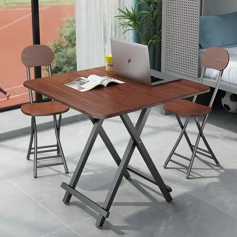 Installation-free Folding Table Rental Room Dining Table Simple Stall  Dormitory Study Portable  Stall Square wood