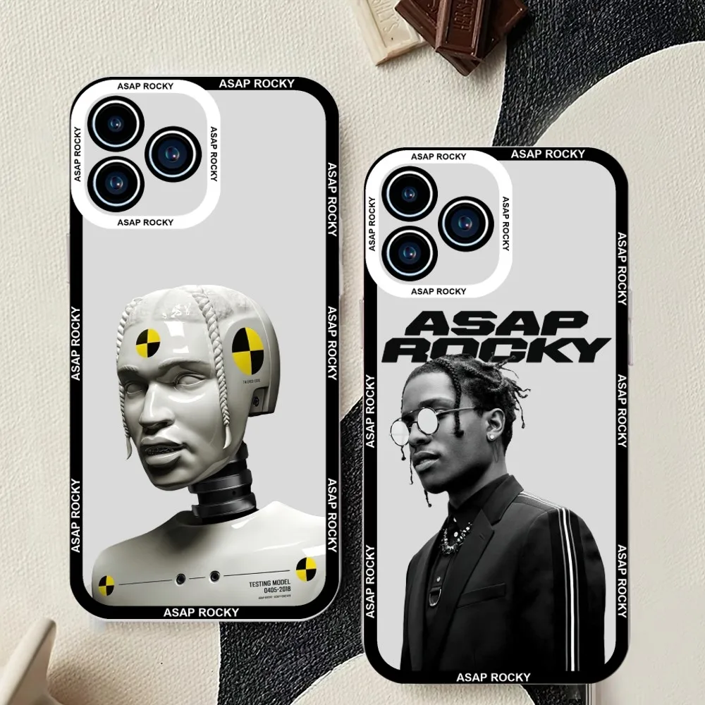 Rapper A-Asap R-Rockys Phone Case For iPhone 11 12 Mini 13 14 15Pro Max Transparent Shell