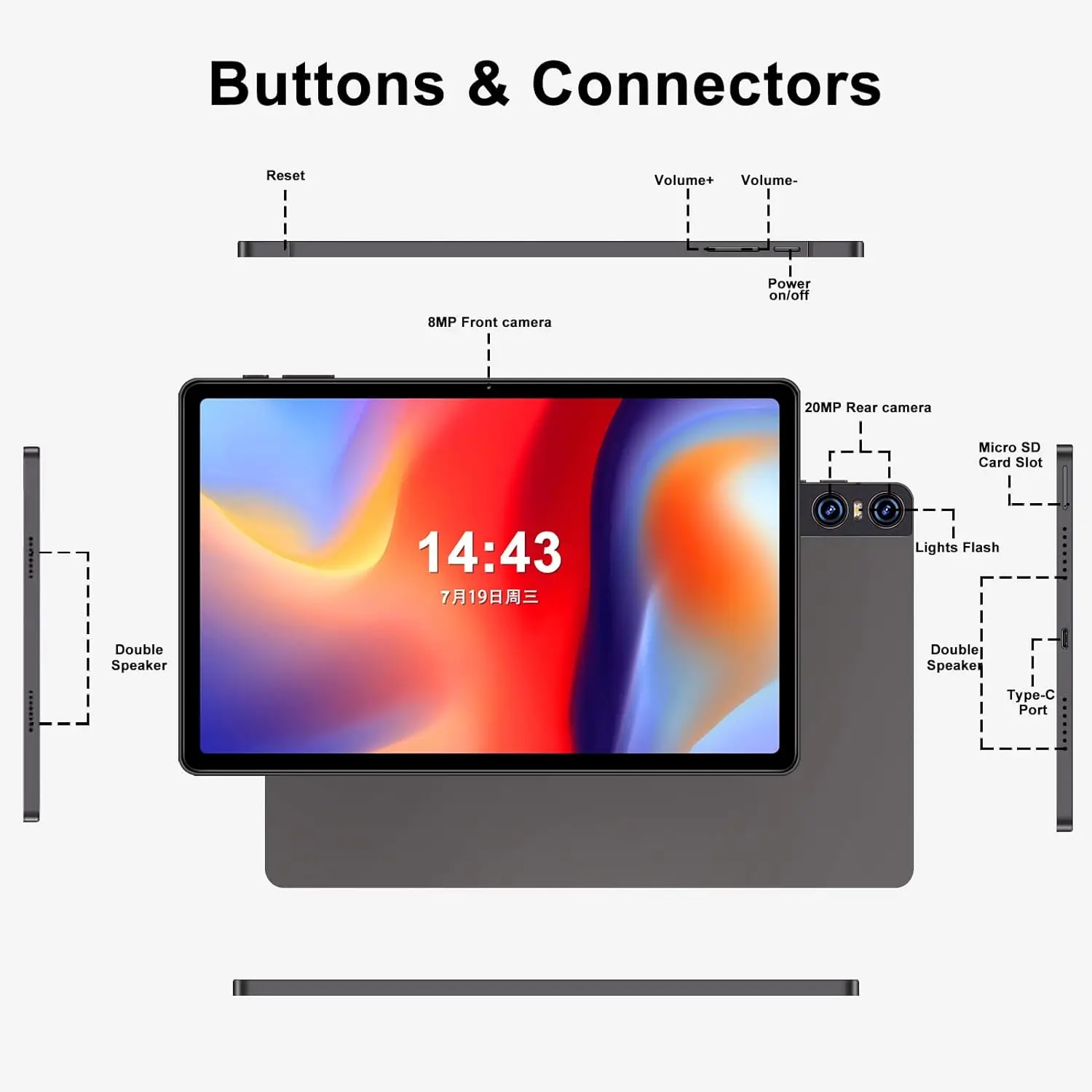 Unisoc-Tableta de 11 pulgadas, dispositivo con Android 13, 20MP + 13MP, T616, ocho núcleos, 12GB de RAM, 512GB de ROM, Tarjeta SIM Dual, GPS, 5G, WIFI, versión Global