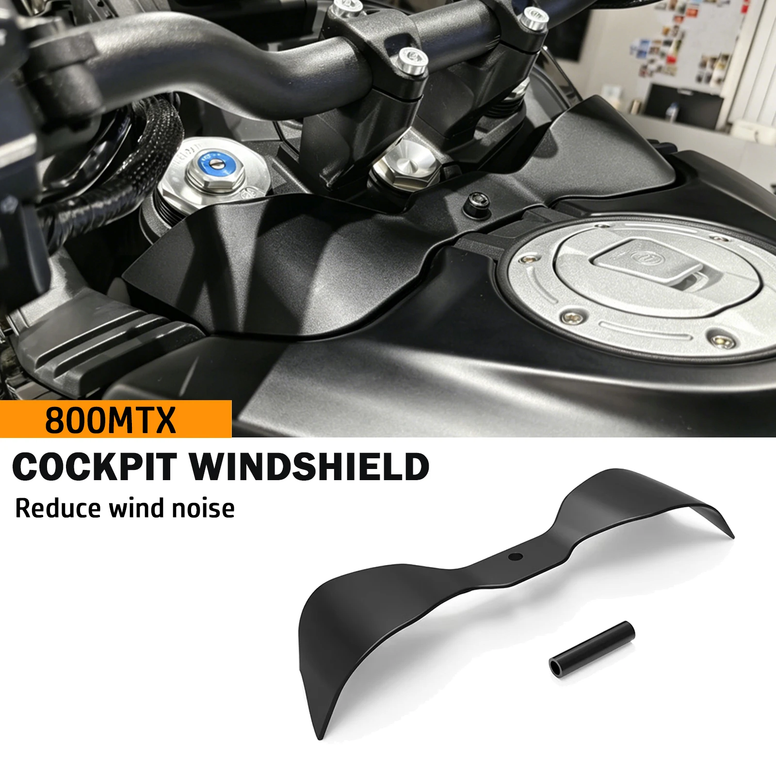 For CFMOTO 800 MT-X 800MTX 800 MTX 800MT-X Forkshield Cockpit Windshield Front Spoiler Aerodynamic Winglet Wing Fairing Parts