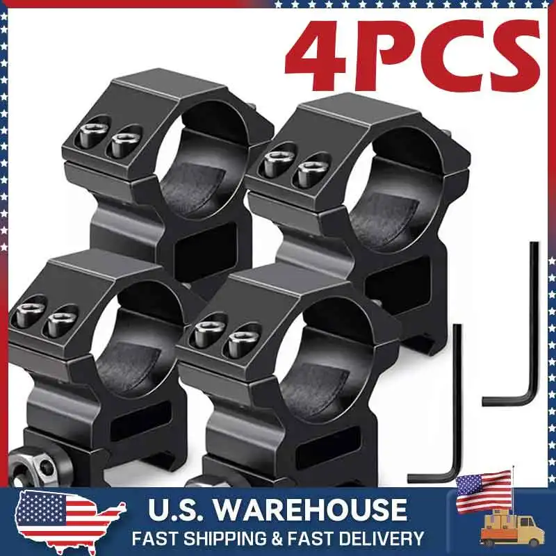 4 Uds. Montaje de alcance de Rifle soportes de alcance de perfil alto para riel Picatinny 1 pulgada/25,4mm 2 pares