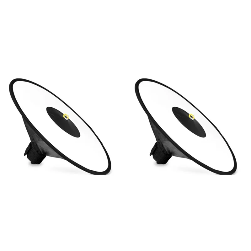 B63B-2X Universal 44Cm Round Flash Softbox Portable Foldable Style Speedlite Diffuser Reflector Strap For Camera Flash