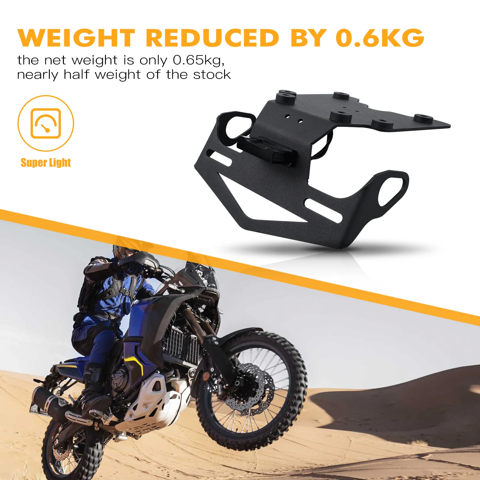 NICECNC لياماها تينيري 700 2019-2024 لوحة ترخيص حامل قوس الذيل مرتب الحاجز مزيل لياماها تينيري 700 2019-2024 #5