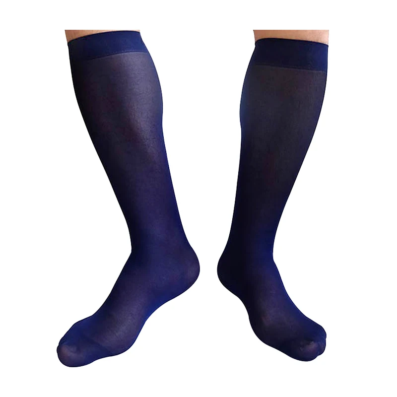 

Высококачественные мужские нейлоновые шелковые прозрачные носки, однотонные прозрачные сексуальные мужские деловые носки для геев, кожаная обувь